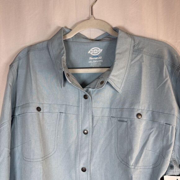 Dickies Women’s Long‑Sleeve Temp‑IQ® Cooling Utility Shirt, Blue 2XL NWT - Picture 3 of 16